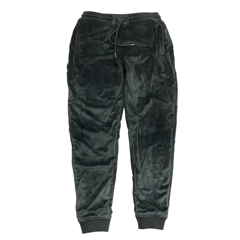 Pink Dolphin Velour Jogger Pants Size Large Green Heavyweight Workout Gym